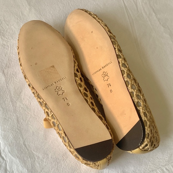 Loeffler Randall Leonie Woven Ballet Flats Natural 7.5 - Picture 8 of 9